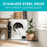 BLACK+DECKER Compact Clothes Dryer, 1.5 Cu. Ft. 850W Electric Dryer, 120V Vented Portable Dryer with Stainless Steel Drum, Mini Dryer for 3.3 lbs. of Laundry for Standard Wall Outlet BLACK+DECKER