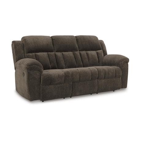Signature Design by Ashley Frohn Modern Manual Reclining Sofa, Dark Brown Signature Design by Ashley