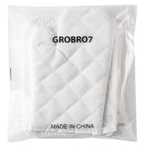 GROBRO7 6Pcs Cotton Oven Mitts and Pot Holders Set Heat Resistant Hot Pads Machine Washable BBQ Gloves with Hanging Loop Durable Pocket Pot Holder for Kitchen Baking Grilling Cooking White GROBRO7