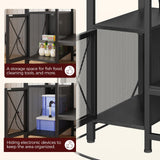 MAHANCRIS 40-50 Gallon Fish Tank Stand, Aquarium Stand with Power Outlet and Storage Cabinet, Heavy Duty Tank Stand Suitable for Turtle Tank, Reptile Terrarium, for Home Office, Black FTBK50E01 MAHANCRIS