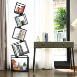 Weltallina 5-Tier Modern Black Bookshelf - Stylish Storage Solution for Home and Office Weltallina