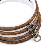 joybest 4 Pieces 6 Inch Round Embroidery Hoops Display Frame Circle, Cross Stitch Hoop Ring Imitated Wood Embroidery Kits for Art Craft Sewing and Christmas Ornaments joybest