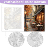 2 Pack Fall Paint by Numbers Kit for Adults Beginner with Framed,Cafe Easy Adult Paint by Number Kits on Canvas DIY Painting for Beginners Art by Numbers for Home Wall Decor 10x12Inch NEGEKFKX