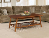 Linon Mid Century Walnut Melissa Coffee Table Linon