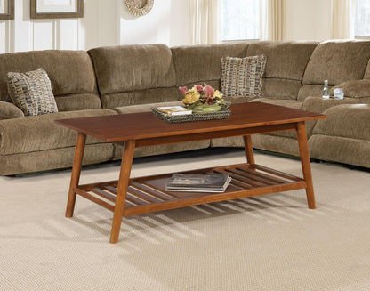 Linon Mid Century Walnut Melissa Coffee Table - WoodArtSupply