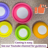 Tea Light Candle Holder Silicone Mold - by Happy Dotting Company - Round Shape - Tealight Candle Molds for Cement Casting - DIY & Creative Projects - Dotting and Mandala Art Happy Dotting Company