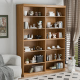 Casaphoria 82" H Wooden Bookcase, Heavy Duty Bookshelves, 6-Tier Wide Bookshelf with Large Storage Space for Home Office, 82" H x 31" W x 16" D, 130Lb, Oak Casaphoria