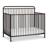 Namesake Winston 4-in-1 Convertible Metal Crib in Vintage Iron, Greenguard Gold Certified NAMESAKE