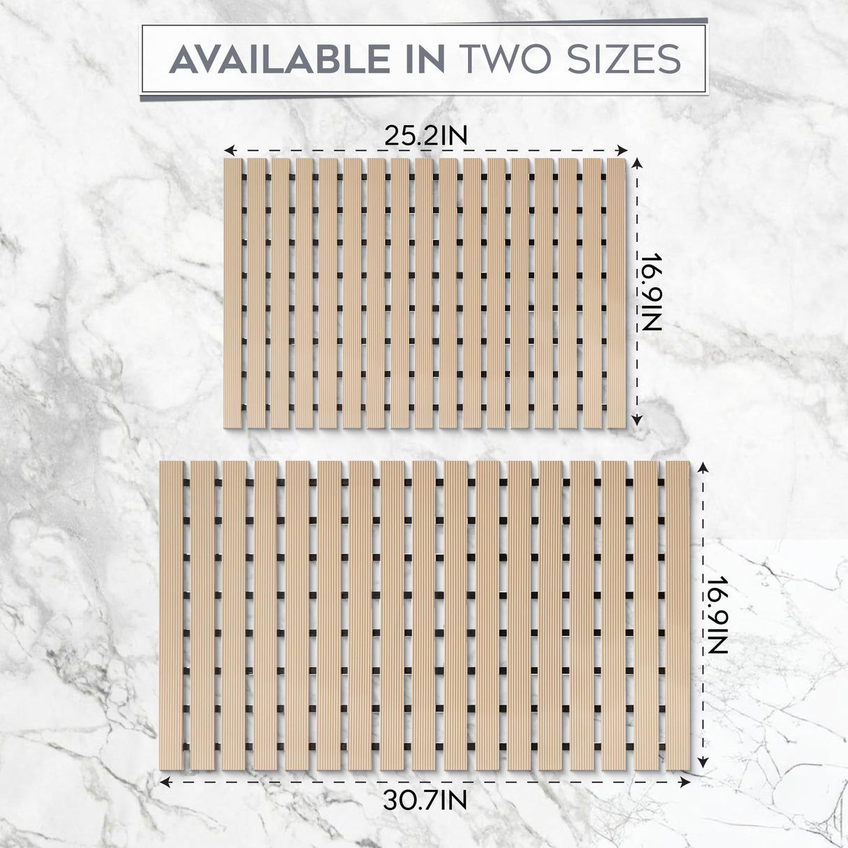 NativeSkins Faux Bamboo Bath Mat, Non-Slip Safety Lining, Bamboo Shower Mat, Waterproof, Quick-Drying, Mat for Spa, Sauna, Bamboo Mat, Teak Bath mat - Large 16.9 x 30.7 in NativeSkins