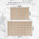 NativeSkins Faux Bamboo Bath Mat, Non-Slip Safety Lining, Bamboo Shower Mat, Waterproof, Quick-Drying, Mat for Spa, Sauna, Bamboo Mat, Teak Bath mat - Large 16.9 x 30.7 in NativeSkins