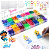 Fuse Beads Kit for Girls Ages 6+ – 4400 Pcs 5mm Beads in 32 Colors with Spray Bottle, Puzzle Guide, Clamps & Chains | Creative DIY Arts & Crafts Gift Liangding