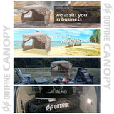 OUTFINE Patio Canopy 10'x10' Pop Up Commercial Instant Gazebo Tent, Outdoor Party Canopies with 4 Removable Sidewalls, Stakes x8, Ropes x4 (Khaki, 10 * 10FT) OUTFINE