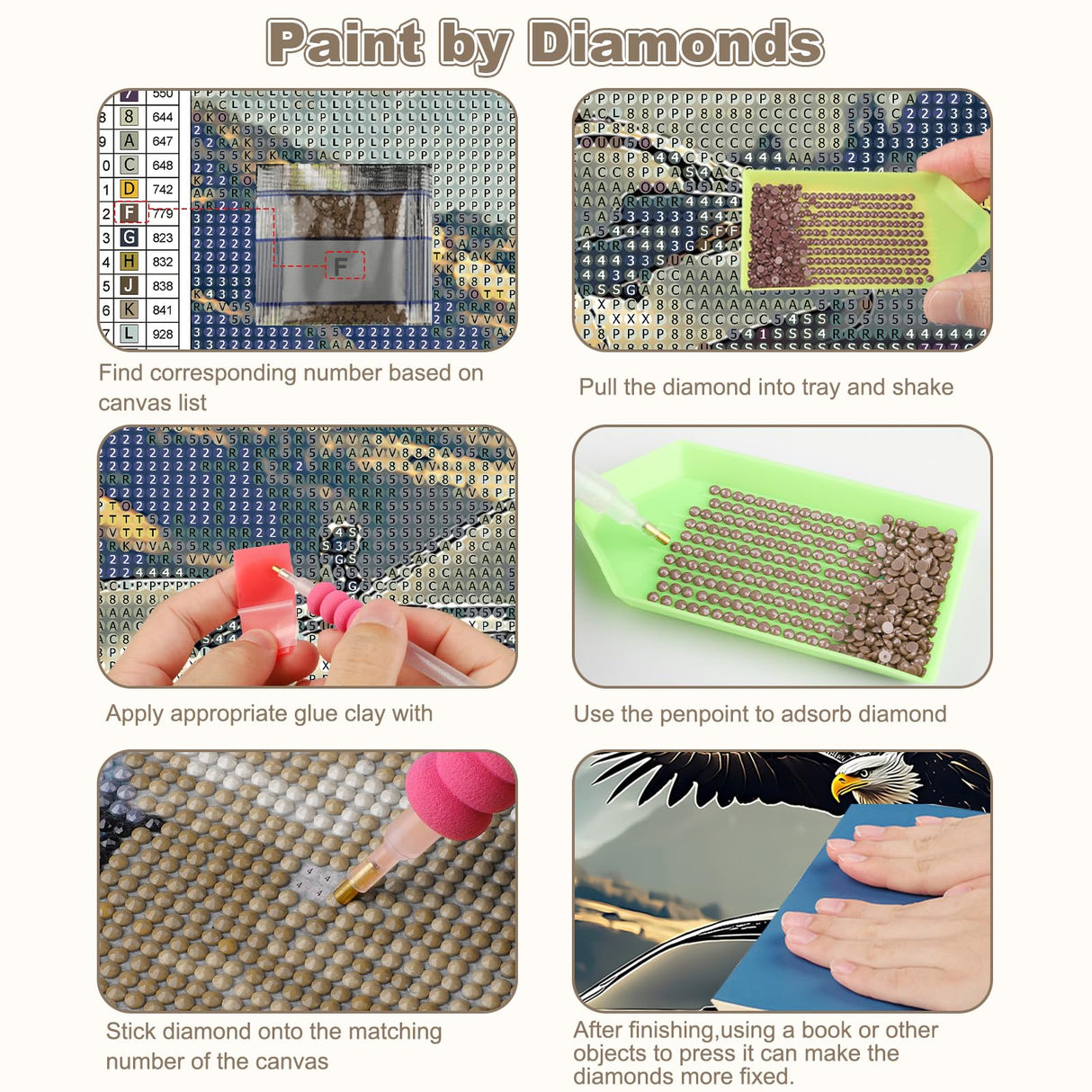 CEOVR Sports Car Diamond Painting Kits for Adults, Eagle Diamond Art Dots 5D Full Drill DIY Gem Art for Beginner, Adult Crafts Kits Arts and Crafts, Wall Decor for Home Office 12x16in CEOVR