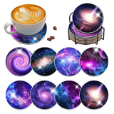 8 pcs Diamond Painting Coasters | Diamond Art Coasters | Galaxy and Nebula Diamond Art Painting | Perfect Art Craft Gift for Galaxy Lover, Dad, Mom, Grandparents, Brother, Sister. LGANHAPY