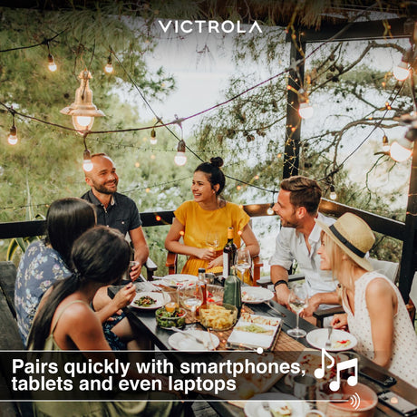 it.innovative technology Outdoor Rock Speaker Pair - Wireless Bluetooth , for Garden, Patio, Waterproof, Built for all Seasons & Solar Powered with Rechargeable Battery, Music Streaming - Charcoal Victrola