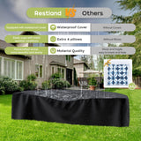 Restland Outdoor Half Moon Patio Furniture Set with Fire Pit Table, Grey Rattan Curved Patio Sectional Sofa, Wicker Conversation Set Restland