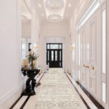 Moroccan Washable Hallway Runner Rug - 2'6"x12' Non Slip Floor Mat for Kitchen Low Pile Living Room Carpet with Rubber Backing Bedroom Rugs for Entryway 2'6"x12' Beige Ksrau