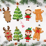 VABAMNA 36 Pack Christmas Ornament Crafts for Kids - Make Your Own Ornament Kit with Christmas Craft Stickers, Ornament Making Kit for Kids Holiday Xmas Classroom Party Favors VABAMNA