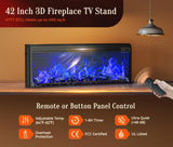 PRAISUN 70'' Fireplace TV Stand with 42'' Electric Fireplace, Farmhouse TV Stand for 65 75 Inch TV, Entertainment Center TV Console with 3 Drawers, Fluted Design, for Living Room, Distressed White PRAISUN