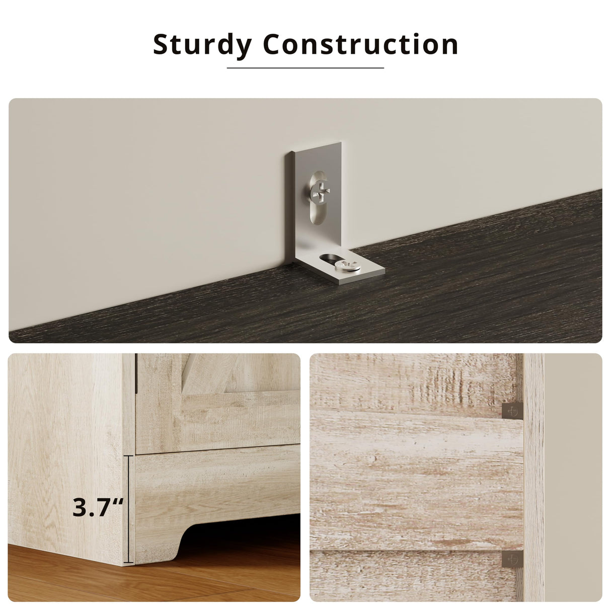 IRONCK Buffet Cabinet with Storage, Sideboard Storage Cabinet, Kitchen Cabinet with Drawers and Doors for Living Room, Dining Room IRONCK