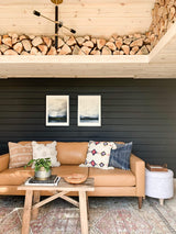 Homepop Home Decor | Upholstered Round Storage Ottoman | Ottoman with Storage for Living Room & Bedroom with Flared Legs. Linen. Large HomePop