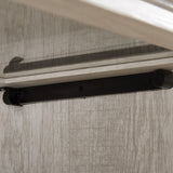 Eyisean Farmhouse Glass Bookshelf Collectors, 63''H Elegant Display Cabinet with 4-Tier Flip-Up Tempered Glass Doors, Tall Curio Cabinet for Collectors and Display, Rack for Living Room Storage(White) Eyisean