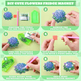 Remuuly 30 Pcs Diamond Painting Magnets Summer Diamond Art Magnet Kits for Adults Spring Flower Animal Cupcake 5D Rhinestones Refrigerator Magnetic Stickers for Fridge DIY Crafts Gifts(Succulents) Remuuly