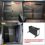 3mirrors Center Console Safe Gun Safe Box with Springs Hinge Compatible with 2021-2024 Ford F150, 2022-2023 F150 Lightning 3mirrors