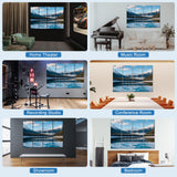 HIRESC 8 Pack Art Acoustic Panels Sound Proof Foam for Walls, 48X32 Inches Decorative Sound Absorbing Panels for Bedroom, Adhesive Included, Glaciers HIRESC