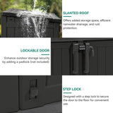 YITAHOME Light Gray Resin Tool Shed, 36 Cu Ft Waterproof Outdoor Horizontal Storage, Weather-Resistant Utility Shed with Air Vent for Trash and Lockable Doors, Garden Tools YITAHOME