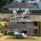 OASISHOME Pop-up Gazebo Instant Portable Canopy Tent 10'x20', with 6 Removable Sidewalls, Windows, Stakes, Ropes, Carrying Bag, for Patio/Outdoor/Wedding Parties and Commercial Events (10x20, Grey) OASISHOME
