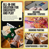 Puzzle Ready Jigsaw Puzzle Mat Roll-Up - 46″ x 29.5″ for 1500 Pieces - Portable Puzzle Board with 4 Sorting Trays, Storage Bag, Foam Roller, 3 Hook & Loop Fastener Straps Puzzle Ready