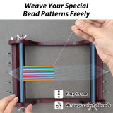 COSYOO Wooden Bead Loom Kit, Jewelry Making Bead Tools with Threads Tweezers, 3 Bags of Beads, Jewelry Making Tool COSYOO