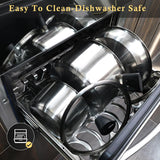 Meythway 𝐔𝐏𝐆𝐑𝐀𝐃𝐄 Stainless Steel Pots and Pans Set Non Toxic, 6PCs Kitchen Cookware Sets with Stay-Cool Handles, Non-Stick, Dishwasher Safe&Compatible with All Stovetops(Gas,Electric&Induction) Meythway