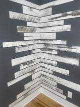 Vintage Harvest Whitewashed Reclaimed Barn Wood Wall Planks- Rustic Kiln Dried Wood Panels, Easy to Install, DIY Accent Wall for Your Home (10 Square ft.) VINTAGE HARVEST RECLAIMED LUMBER U.S.A.