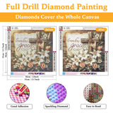 Diamond Art Kits for Adults Religious Cross, DIY 5D Diamond Painting Kit for Beginners Lily Flower, Jesus Full Round Drill Gem Art Dots for Adults, Perfect for Home Wall Decor 14X14 Inch Okarina
