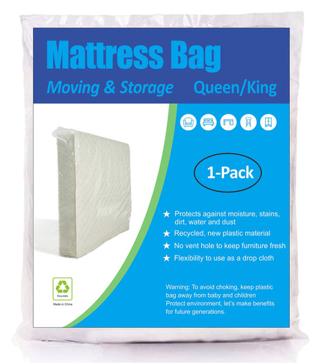 ComfortHome Mattress Bag for Moving and Storage, Queen and King Size, 1 Pack ComfortHome