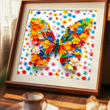 Bgraamiens Puzzle-Paper Art Butterfly-1000 Pieces Paper Flower Butterfly Puzzle for Adults, Unique Flowers Art Puzzle, Impossible Puzzle Color Challenge Puzzle for Adults Bgraamiens