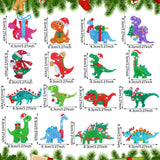 20 Pcs Christmas Dinosaur Diamond Art Keychains Diamond Painting Keychains 5D DIY Diamond Art Kits Dinosaur Gem Diamond Keychains Diamond Key Rings for Adults Beginners Holiday Craft Decoration Tudomro