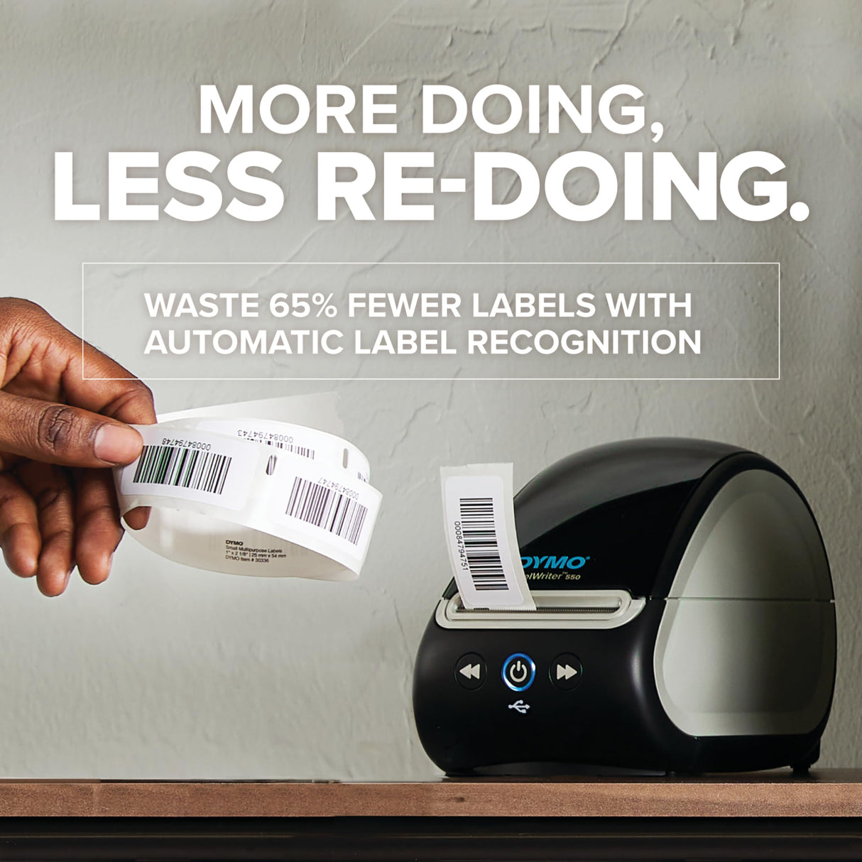 DYMO LabelWriter 550 Series Label Printer with Dymo-Branded Label Compatibility, Automatic Label Recognition, Low Waste, Optimized Direct Thermal Printing, and Plastic-Free Label Packaging DYMO