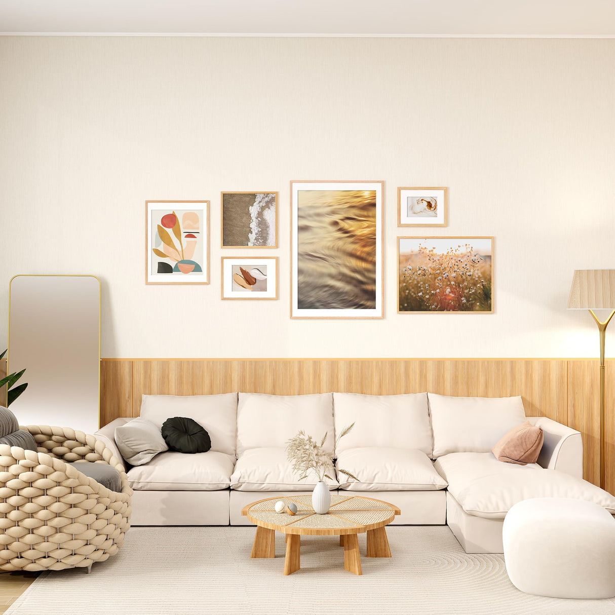 Fun Memories 8x10 Oak Picture Frame for Wall, 8x10 Frame with Matted to 5x7, Solid Wood Picture Frames for Wall Art Photo and Prints (Beige, 1 Pack) Fun Memories