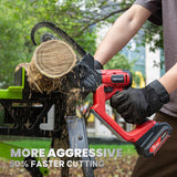 POPULO Brushless Multi-Purpose Saw - 20V 5" ChainSaw, Perfect for Woodworking Enthusiasts | Includes Fence, Riving Knife, and Quick-Tightening Chain populo