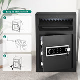 YITAHOME Safe with Drop Slot, 2.5 Cubic Feet Depository Drop Safes with Electronic Code Lock, Drop Safe for Business with Fireproof Document Bag, Deposit Cash Drop Box for Home Office Hotel YITAHOME