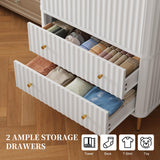 HLR Armoire Wardrobe Closet with Drawers, 72" Tall Modern Bedroom Armoire with Hanging Rod, Large freestanding Wooden Wardrobe Cabinet for Bedroom, Cloak Room (White) HLR