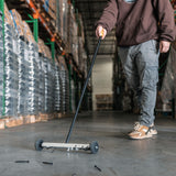 NEIKO 53414A 17-Inch Mini Magnetic Sweeper, Rolling Magnetic Sweeper with Wheels, Adjustable Handle, Lightweight Magnet to Pick Up Nails, 10-Pound Capacity, Nail Finder NEIKO