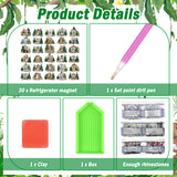 Xuhal 30 Pcs Wild Animal Diamond Painting Magnets Wildlife Diamond Art Magnets Kits for Adults Zoo Jungle Forest Animal Magnetic Sticker 5D Rhinestone Refrigerator Sticker for DIY Craft Fridge Gifts Xuhal