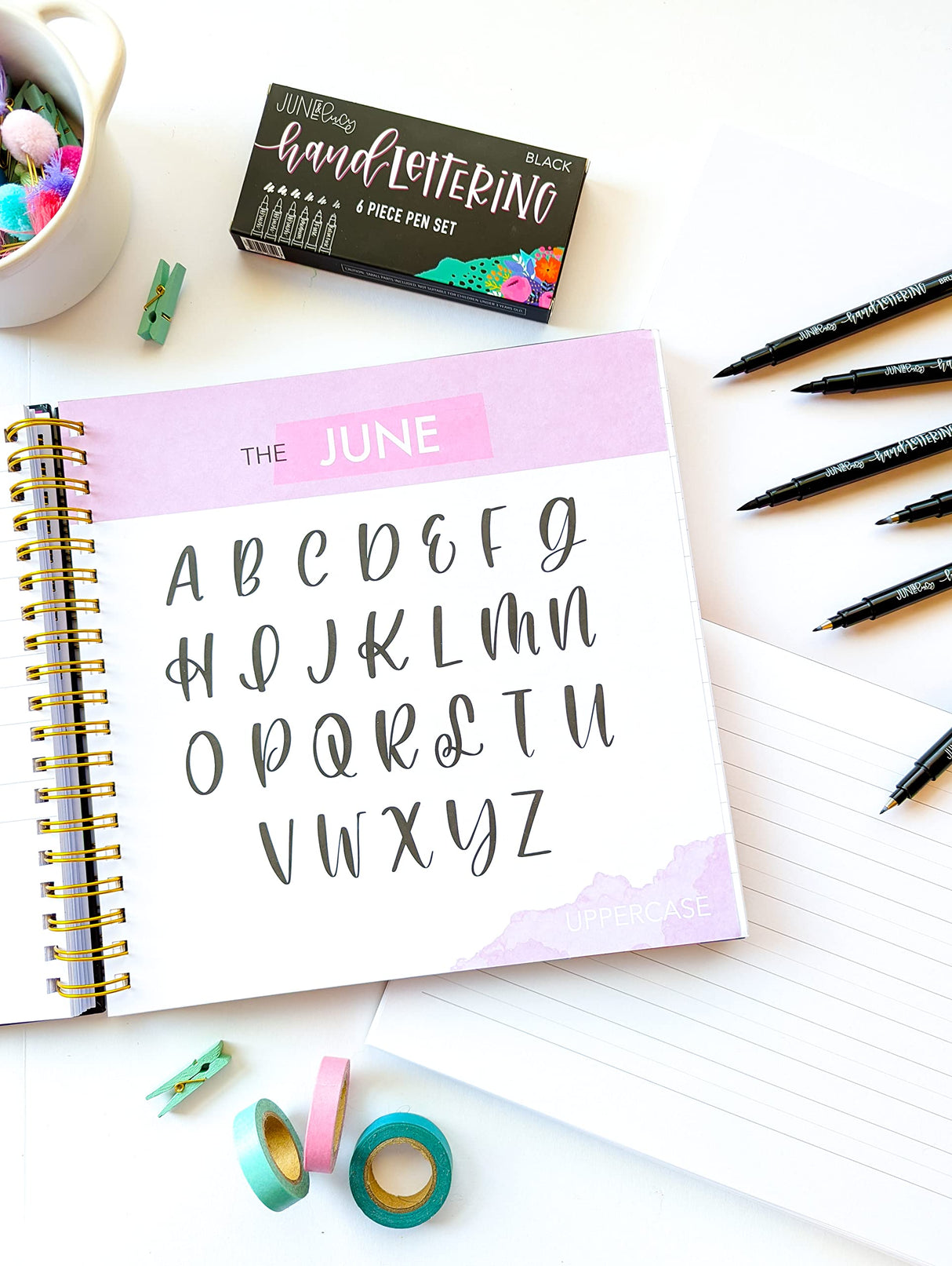 Calligraphy Kit for Beginners - Calligraphy Pen Set with Calligraphy Workbook June & Lucy