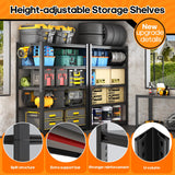 Nexvrtau Garage Shelving Heavy Duty,5 Tier Adjustable Metal Shelving Storage Rack,Storage Shelves,48" Wx20 Dx72.2 H,Industrial Shelving Unit for Basement,Warehouse,Garage Organization.1 Pack Nexvrtau