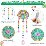 Thyle 9 Pcs Diamonds Painting Suncatcher Kit Wind Chimes DIY Diamond Kits Diamond Art Sun Catchers for Adults DIY Crafts Garden Home Decor Crystal Hanging Ornaments, 9 Styles Thyle