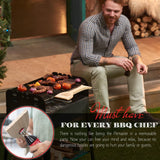 Easy Function Wood Grill Scraper - Wooden BBQ Grill Brush Cleaner Alternative - Enjoy Safe & Bristle Free Barbecue EASY FUNCTION